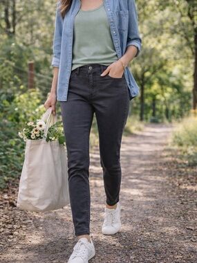 🌿 Eco Chic Everyday — Toad & Co Earthworks Stretch Skinny Jeans Gray | Sz 4